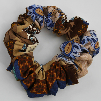 Patterned scrunchie on a white background