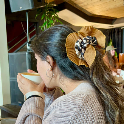 Dark Coffee Prowl - Ruffle Scrunchie