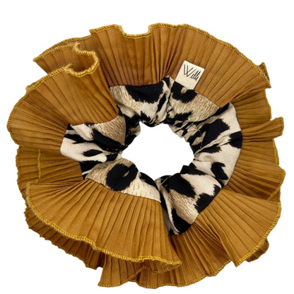 Dark Coffee Prowl - Ruffle Scrunchie