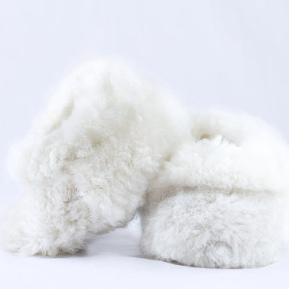 Pantuflas de Lana Blanca - Bebé