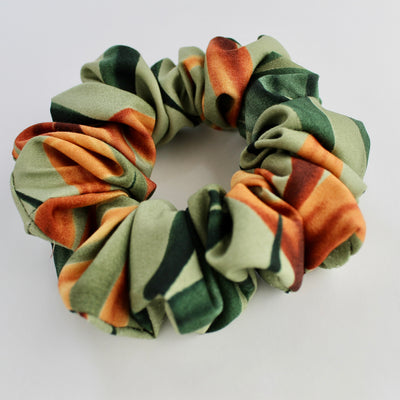 Multicolored scrunchie on a white background